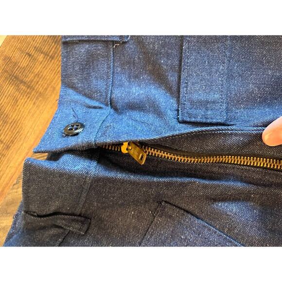 USN Navy Blue Utility Type Trousers Flame Retardant Flare Bottom Men 28R Current - Picture 10 of 10